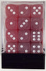 Frosted 12mm D6 Red/White Dice - Sweets and Geeks