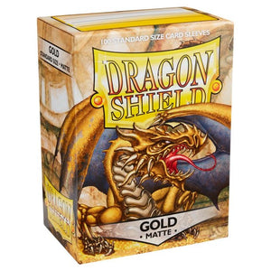 Dragon Shield Matte Sleeves 100ct - Gold - Sweets and Geeks