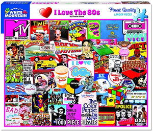 I Love the 80s! 1000 Piece Jigsaw Puzzle - Sweets and Geeks