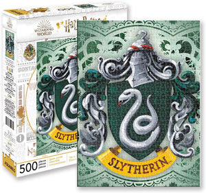 Harry Potter Puzzle Slytherin Crest (500 Piece Jigsaw Puzzle) - Sweets and Geeks