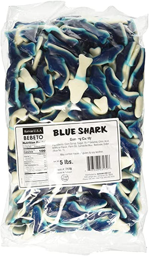 Kervan Blue Gummy Shark 5lb Bag - Sweets and Geeks
