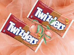 Twizzlers Twists Laydown Bags- Peach 16oz - Sweets and Geeks
