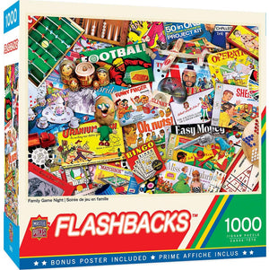 Family Game Night 1000pc Puzzle - Sweets and Geeks