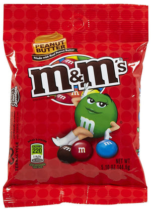 M&M PEANUT BUTTER PEG BAG 5.10 oz - Sweets and Geeks