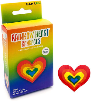 Rainbow Heart Bandages - Sweets and Geeks