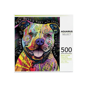 Dean Russo - Beware Pit Bull AS 500 Piece Jigsaw Puzzle - Sweets and Geeks