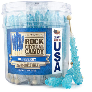 Boone's Blueberry Rock Candy - Sweets and Geeks