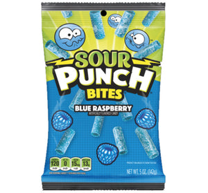 SOUR PUNCH BITES PEG BAG - BLUE RASPBERRY - Sweets and Geeks