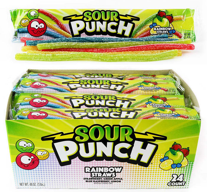 Sour Punch Straws Rainbow 2oz Sweets and Geeks