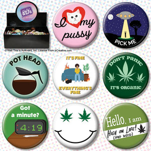 Weed Button Assortment - Sweets and Geeks