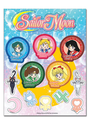 Sailor Moon - Characters and Symbols Sticker Sheet - Sweets and Geeks