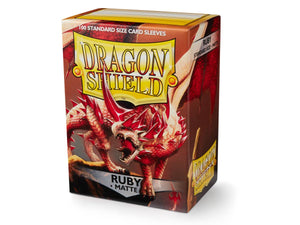 Dragon Shield Matte Sleeves 100ct - Ruby - Sweets and Geeks