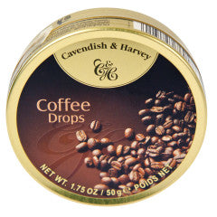 CAVENDISH & HARVEY COFFEE DROPS 1.75 OZ TIN - Sweets and Geeks