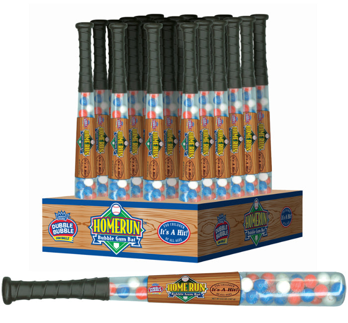 Dubble Bubble Homerun Baseball Bat w/ Gumballs 4.5oz Sweets and Geeks