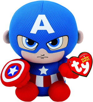 Ty Marvel - Captain America 6" Beanie Baby - Sweets and Geeks
