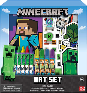 Minecraft Kids Coloring Art Set with Stickers and Stampers - Sweets and Geeks