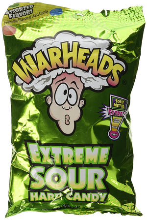 WARHEADS Extreme Sour Hard Candy 3.25 oz. Bag - Sweets and Geeks