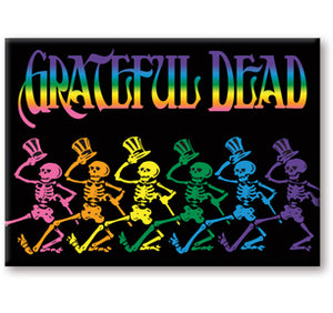 Grateful Dead Dancing Skeletons 2.5in x 3.5in Flat Magnet - Sweets and Geeks