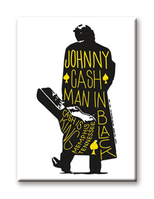 Johnny Cash Silhouette 2.5in x 3.5in Flat Magnet - Sweets and Geeks
