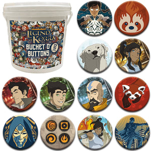 Legend of Korra 144-Piece Bucket o' Buttons - Sweets and Geeks