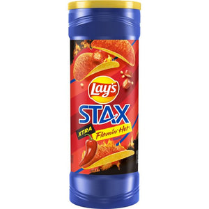 Lays Staxs 5.5oz Tube- Xtra Flamin Hot - Sweets and Geeks