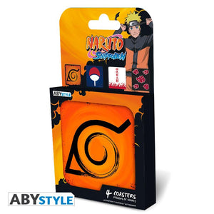 Naruto Shippuden - 4-Pc. Coaster Set - Sweets and Geeks