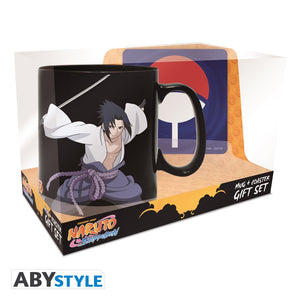 Naruto Shippuden - Naruto & Sasuke Magic Mug & Coaster Gift Set - Sweets and Geeks