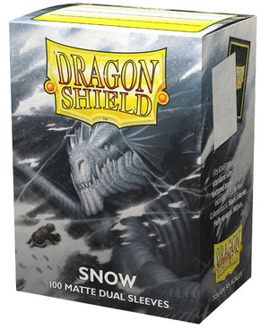 Dragon Shield Matte Dual Sleeves 100ct - Snow - Sweets and Geeks