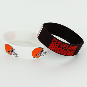 Cleveland Browns Two Pack Wide Bracelets - Sweets and Geeks