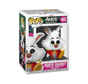 White Rabbit Pop! Funko (With Watch) (Flocked) - Sweets and Geeks