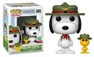 Funko Pop! Animation : Peanuts - Beagle Scout Snoopy with Woodstock (Funko Shop Exclusive) #885 - Sweets and Geeks