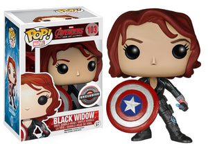Funko Pop! Marvel: Avengers Age of Ultron - Black Widow (w/ Shield) (GameStop Exclusive) #103 (Damaged Box) - Sweets and Geeks