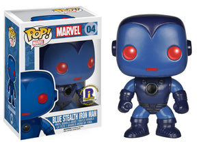 (DAMAGED BOX) Funko Pop! Marvel: Marvel - Blue Stealth Iron Man (RICC) #04 - Sweets and Geeks