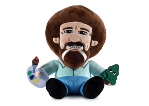 Bob Ross - Phunny Plush - Bob Ross Blue Shirt and Happy Little Tree - Sweets and Geeks