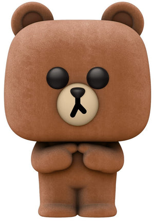 Funko POP! Animation: Line Friends - Brown (Funko Limited Edition Flocked) #928 - Sweets and Geeks