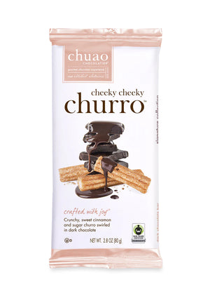 CHUAO CHOCOLATE BAR CHEEKY CHEEKY CHURRO DARK 2.8oz - Sweets and Geeks