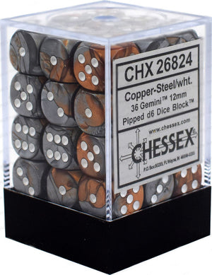 Chessex Gemini 12mm D6 Dice Block (36 Dice) - Sweets and Geeks