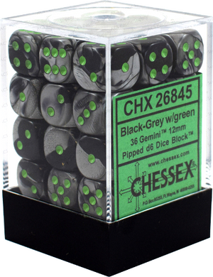 Chessex Gemini 12mm D6 Dice Block (36 Dice) - Sweets and Geeks