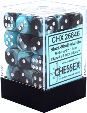 Chessex Gemini 12mm D6 Dice Block (36 Dice) - Sweets and Geeks