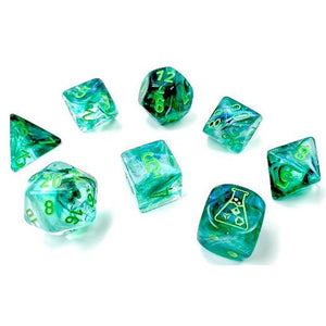 Chessex Lab Dice: Borealis Luminary Kelp/Light Green - Sweets and Geeks