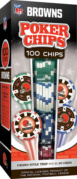 CLEVELAND BROWNS 100 PIECE GAME CHIPS - Sweets and Geeks