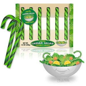 Caeser Salad Candy Canes - Sweets and Geeks