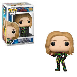 Funko Pop! Captain Marvel - Captain Marvel (Neon) #516 - Sweets and Geeks
