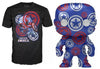 Funko Tees: Captain America (Art Series) and Captain America Shirt (Size L) - Sweets and Geeks