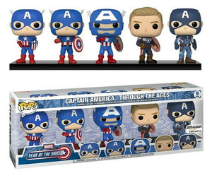 Funko Pop! Captain America : Through the Ages (5 Pack) (Year of the Shield) (Amazon Exclusive) - Sweets and Geeks