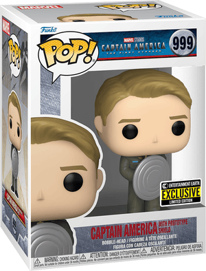 Funko Pop! Marvel: Captain America - Captain America (Prototype Shield) (Entertainment Earth Exclusive) #999 - Sweets and Geeks