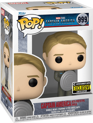 Funko Pop! Marvel: Captain America - Captain America (Prototype Shield) (Entertainment Earth Exclusive) #999 - Sweets and Geeks