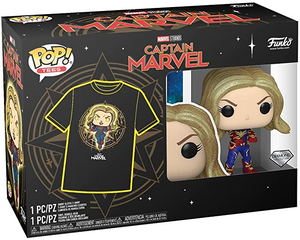 Funko Pop! & Tee! Marvel - Captain Marvel (Diamond Collection) (Small) - Sweets and Geeks