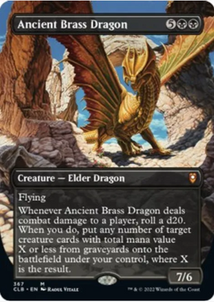 Ancient Brass Dragon (Borderless) - Commander Legends: Battle for Baldur's Gate - #367 - Sweets and Geeks