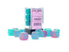 Chessex Gemini Gel Green-Pink/Blue Luminary 16MM D6 Dice Block - Sweets and Geeks